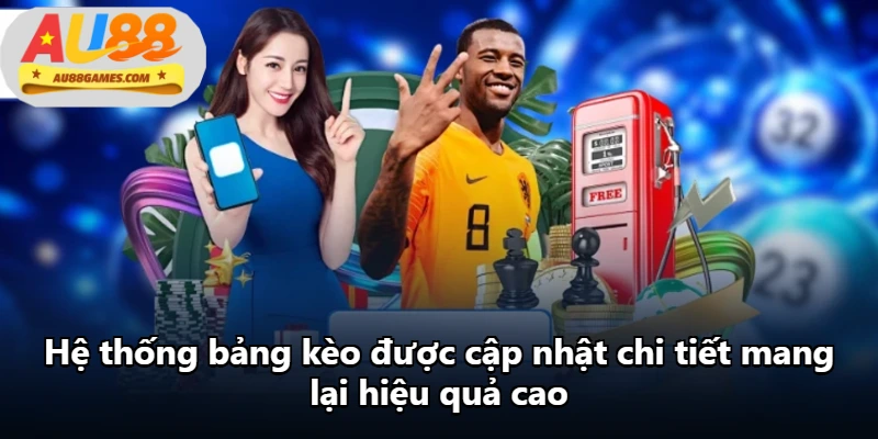 Hệ thống bảng kèo được cập nhật chi tiết mang lại hiệu quả cao